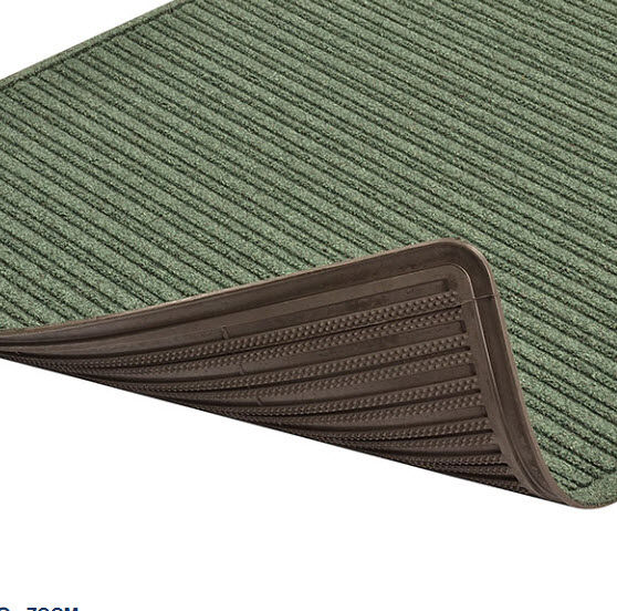 Barrier Rib Antimicrobial 2 Floormat.com Barrier Rib™ is a unique yet highly functional indoor entrance mat with a molded dual-ridge cross-rib pattern to maximize the scraping and drying process. A raised rubber perimeter on all four sides of the mat retains moisture and debris, and an antimicrobial carpet treatment stops bacteria and germs at the entrance. An extremely durable rubber backed mat, Barrier Rib® has a highly fashionable look that features carpet-to-the-edge to blend with its surroundings and contemporary color choices to match any décor. <ul> <li>Molded dual-ridge cross-rib pattern (A NoTrax® exclusive) facilitates scraping and drying</li> <li>Aqua Dam™ border retains moisture and debris</li> <li>Carpet-to-the-edge construction to blend with its surroundings</li> <li>Anti-Microbial carpet treatment stops bacteria and germs at the entrance</li> <li>Rubber underside cleat design resists mat slippage</li> <li>Available in continuous lengths up to 60 feet</li> </ul>