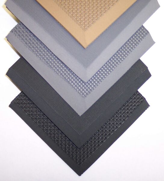 Ortho 1 Mats Floormat.com This ultra soft mat provides extraordinary comfort during prolonged standing. Endorsed by physicians as an orthopedic mat. The PVC nitrile, closed-cell rubber is impervious to acids, chemicals, petroleum products, and animal and vegetable fats. Beveled edges prevent tripping. 3/4" overall thickness. Custom sizes available.