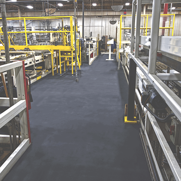 Standard bevel 30 degrees 24 Floormat.com Versatile mat that can be used in a variety of different environments. Surface Resistance 5.68 x 10^7 ohms. The 100-ESD Series is latex and silicone free as well as non-allergenic and antimicrobial. <ul> <li>Easy to clean</li> <li>Durable with a 3-8 year life expectancy</li> <li>Latex and silicone free making it antimicrobial, non-allergenic</li> <li>Resistant to chemicals</li> <li>5/8" Thickness</li> <li>Surface Resistance: 5.68 x 10^7 ohms</li> </ul>