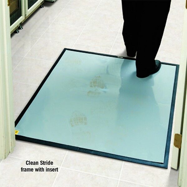 clean stride dirt removal mat frames Floormat.com With two footsteps on Clean Stride adhesive insert, over 90% of dirt particles are removed <ul> <li>Replacement <a href="https://www.floormat.com/clean-stride-mat-inserts/">Clean Stride Floor Mat Inserts</a> available in 60 count packages</li> </ul>