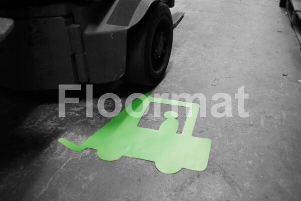 forklift situ bw 2 Floormat.com Floormat.com warehouse markers are durable, self-adhesive signs constructed from industrial grade plastic. Intended for use in factory warehouses and buildings where restrictions and safety notifications need to be highlighted.