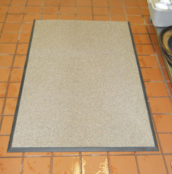 grip rock mat Floormat.com Extremely slip-resistant floor mats for wet, oily and greasy floors, ramps, stairs, walk-in freezers and other slippery surfaces <ul> <li>Made with crushed garnet and ceramic beads for secure footing</li> <li>Backing restricts creeping</li> <li>Low profile eliminates tripping hazard and allows it to be placed under thresholds</li> <li>Resists fungal & bacterial growth</li> <li>The Grip Rock mats are 3/8" thick</li> <li>They are 3' wide and can be purchased per lineal ft as well (3' x 3' for example)</li> </ul> <h3>Grip Rock slip-resistant safety mats are:</h3> <ul> <li>Slip-resistant in water, grease, and oil</li> <li>Extremely tough and durable</li> <li>Flexible even in freezing temperatures</li> <li>Lightweight and thin (1/8 inch thick, a 3' x 10' is only 25 pounds)</li> <li>No installation needed</li> <li>Easy to handle, clean, and maintain</li> <li>The regular version has a tacky polyurethane backing that is especially conducive to temporary floor adhesion and slip resistance. It is meant to be removed and cleaned and moved around as necessary.</li> </ul> <strong>Grip Rock slip-resistant floor mat</strong> has a unique surface, incorporating round textured ceramic beads and crushed garnet to minimize slipping while facilitating easy cleaning. Grip Rock safety mats are designed to be slip-resistant in wet, hazardous areas including walk-in freezers, wet and slippery ramps, and stairs indoors or outdoors. Grip Rock safety mat is constructed of rugged components: <ul> <li>Tacky and durable polyurethane backing to prevent hydroplaning - mat stays put</li> <li>A middle layer of fiberglass that prohibits tearing and increases strength</li> <li>A durable top layer of ceramic beads and crushed garnet in a polyurethane matrix</li> <li><a href="https://www.floormat.com/super-g/"><strong>Super G</strong></a> has the same basic properties of Grip Rock but has a special abrasive top surface designed specifically for use in kitchen fry areas, work stations, garages and production areas in factories that are often greasy, oily and dangerous. Super safety mat is constructed of rugged components: <ul> <li>Tacky and durable polyurethane backing to prevent hydroplaning - mat stays put</li> <li>A middle layer of fiberglass that prohibits tearing and increases strength</li> <li>A durable top layer of crushed garnet in a polyurethane matrix</li> </ul> </li> </ul>