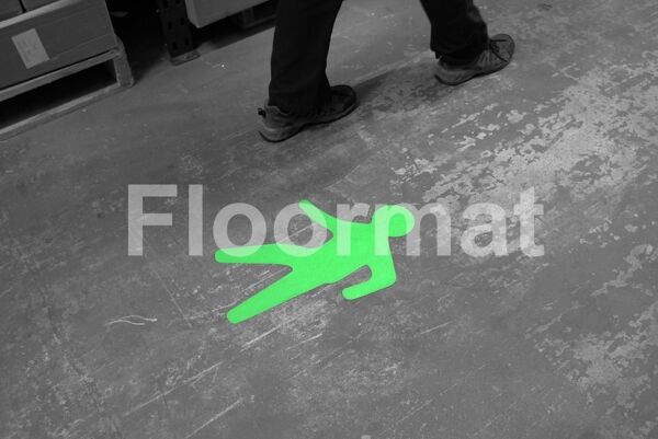 walking man situ bw Floormat.com Floormat.com warehouse markers are durable, self-adhesive signs constructed from industrial grade plastic. Intended for use in factory warehouses and buildings where restrictions and safety notifications need to be highlighted.