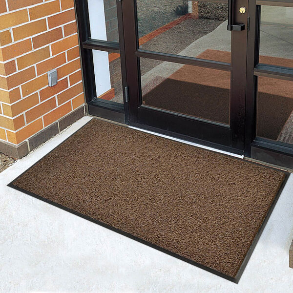 wayfarer custom hd 3 Floormat.com Wayfarer® Custom HD is specially designed to dry quickly and resist mildew making it the perfect mat for heavy-traffic outdoor entrance ways, plant entrances, drinking fountains, and pool areas. <ul> <li>Heavy-duty vinyl-looped construction traps dirt and moisture while scraping debris</li> <li>Thick vinyl backing to resist mat movement</li> <li>Factory compressed borders</li> <li>Designed to dry quickly and resist mildew</li> <li>Recommended product as a part of the GreenTRAX™ program for “Green Cleaning” environments</li> <li>Custom lengths available (3', and 4' widths)</li> <li>Available Colors: Gray, Black, Brown, Leaf Green, Navy</li> </ul> Wayfarer™ Custom HD is a heavy-duty vinyl-loop outdoor mat with a solid sheet vinyl back. The vinyl-loop design removes dirt and moisture from shoes and securely traps them beneath the mat's surface.